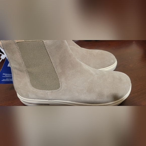 Birkenstock Beige Suede High-Top Sneakers - Picture 5 of 8